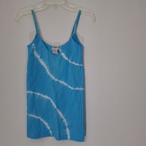 OceanBlue Women's Blue Tie-Dye Top, Size Large